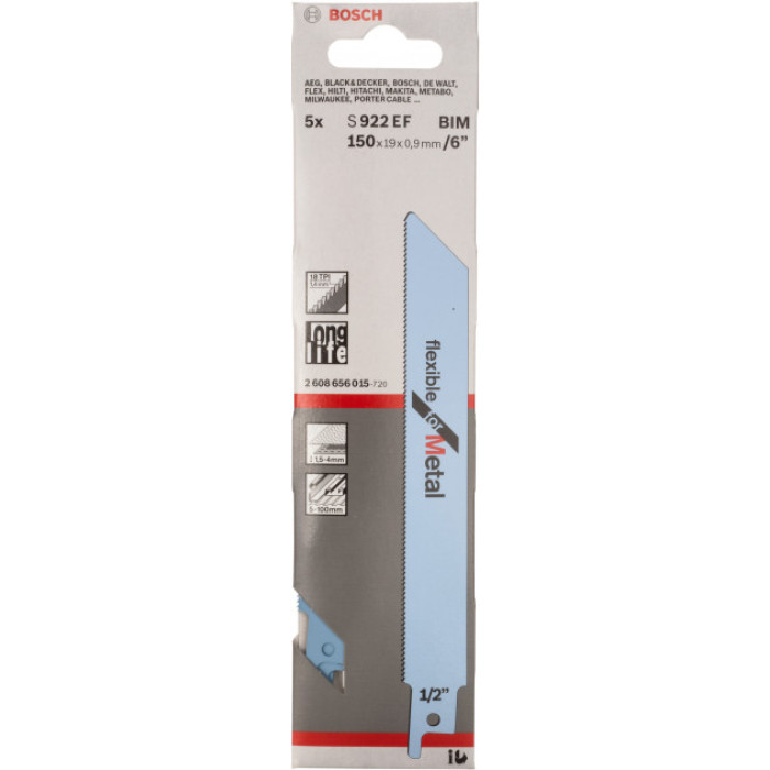 Пильные полотна для ножовки Bosch RB - 5ER S 922 EF (2608656015)