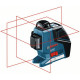 Линейный лазерный нивелир Bosch Professional GLL 3-80, Универсальный держатель Bosch BM 1, Лазерный приемник Bosch LR 7, кейс