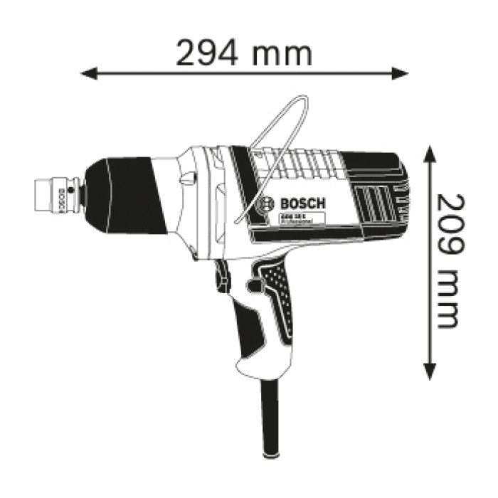 Імпульсний гайковерт Bosch GDS 18 E Professional (0601444000)