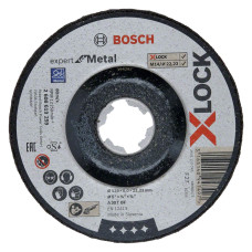 Диск шлифовальный по металлу Bosch X-LOCK 125x6x22.2 мм, выпуклый, Expert for Metal (2608619259)