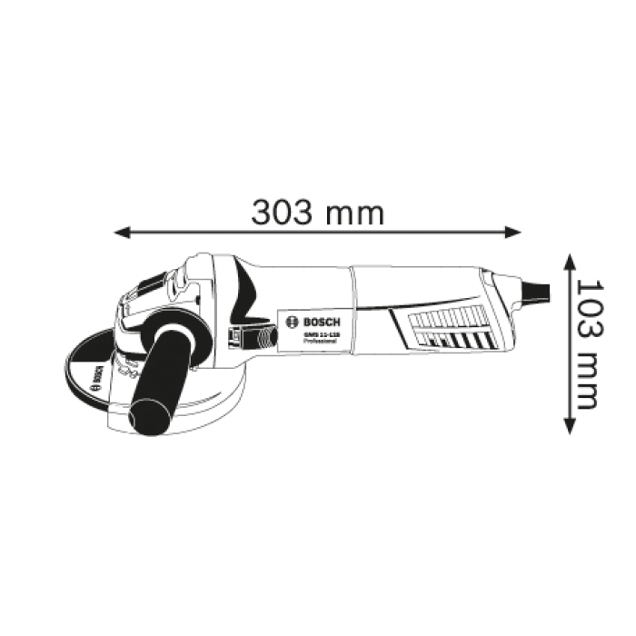 Кутова шліфувальна машина Bosch GWS 11-125 Professional (060179D002)