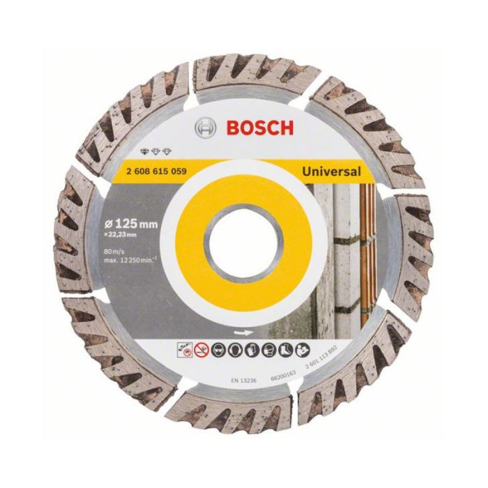 Кутова шліфувальна машина Bosch GWS 750-125, алмазний диск (060139400D)