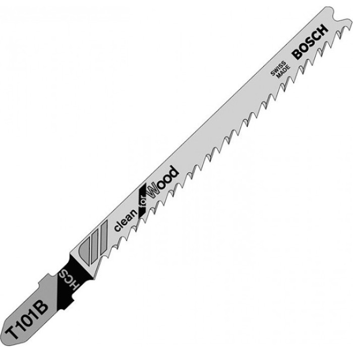 Пилка для лобзика Bosch по дереву T 101 B, 2,7х100 мм, 3 шт (2608630557)
