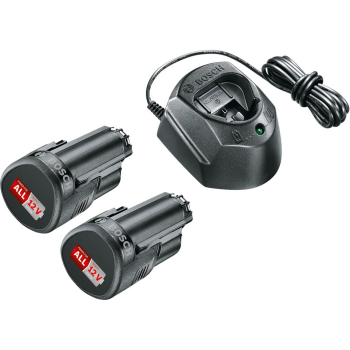 Набор аккумуляторов Bosch PBA 12 В 1.5 Ач - 2 шт, зарядное устройство GAL 1210 CV (1600A01L3E)