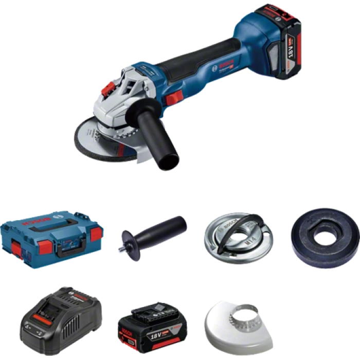 Акумуляторна кутова шліфувальна машина (болгарка) Bosch Professional GWS 18V-10 (06019J4004)