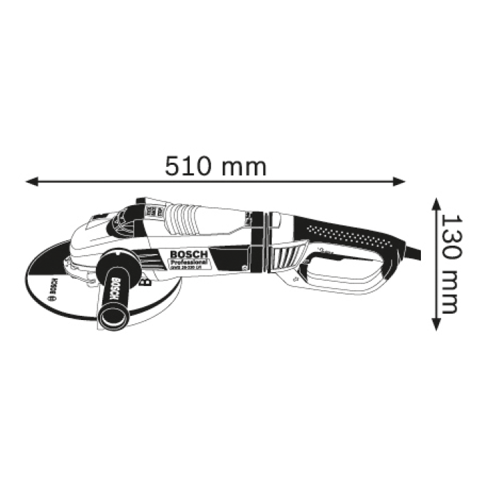 Кутова шліфувальна машина Bosch GWS 26-230 LVI Professional (0601895F04)