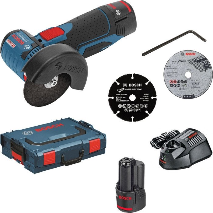 Акумуляторна кутова шліфувальна машина (болгарка) Bosch GWS 12V-76 (06019F200B)
