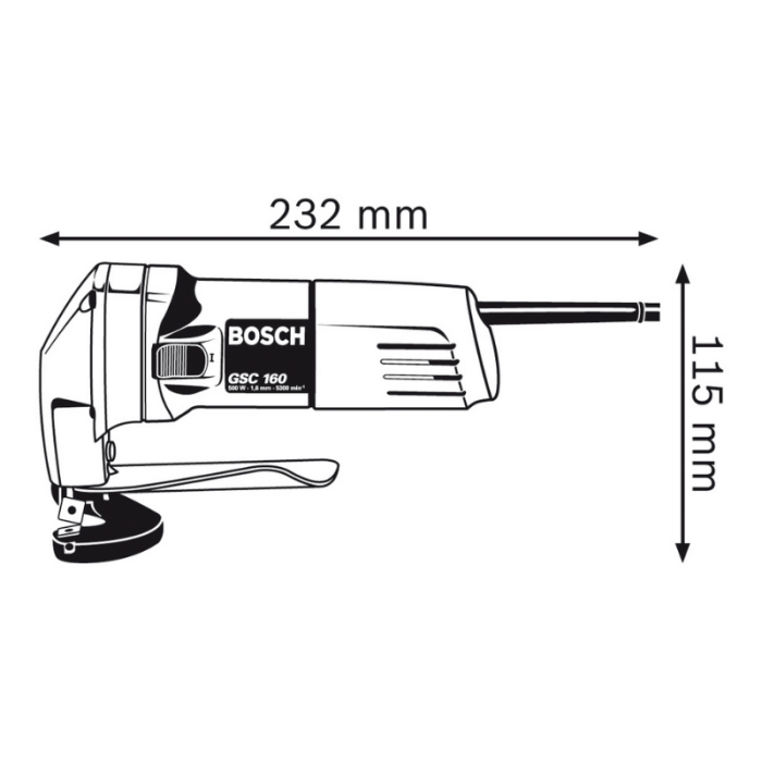 Ножницы по металлу Bosch GSC 160 Professional
