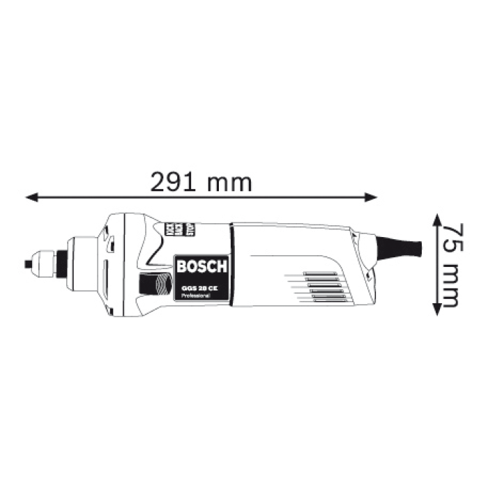 Пряма шліфувальна машина Bosch GGS 28 CE Professional (0601220100)