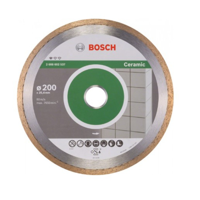 Алмазный диск отрезной Bosch Standard for Ceramic 200x25.4х1.6 мм (2608602537)