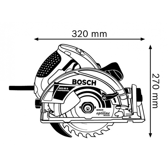 Ручна дискова пилка Bosch GKS 65 G Professional (0601668903)