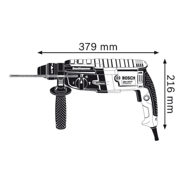 Перфоратор Bosch Professional GBH 2-28 F у валізі з БЗП та набором SDS-plus Mixed Set (0611267600N)