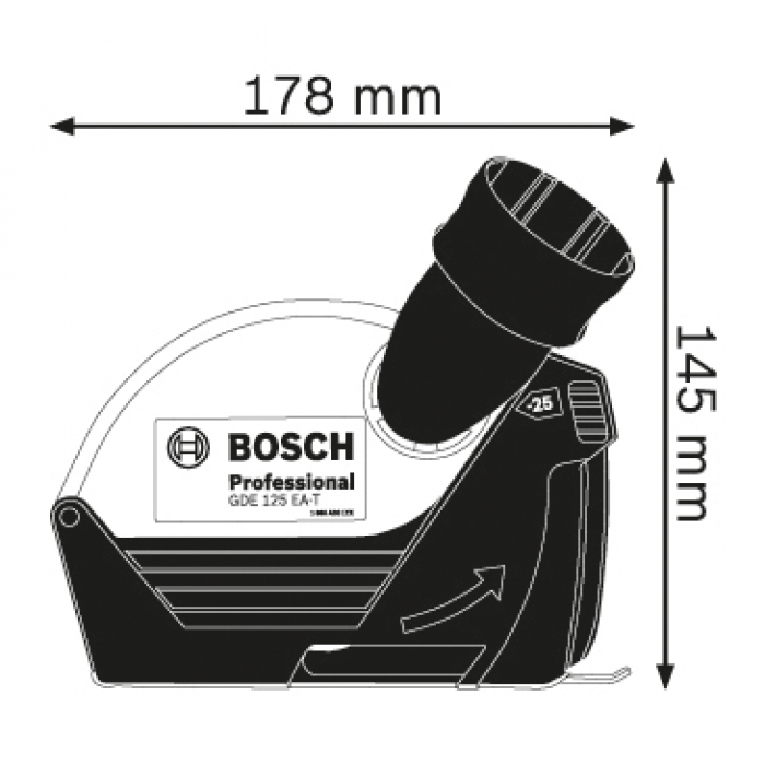 Кожух для отвода пыли Bosch GDE 125 EA-T Professional