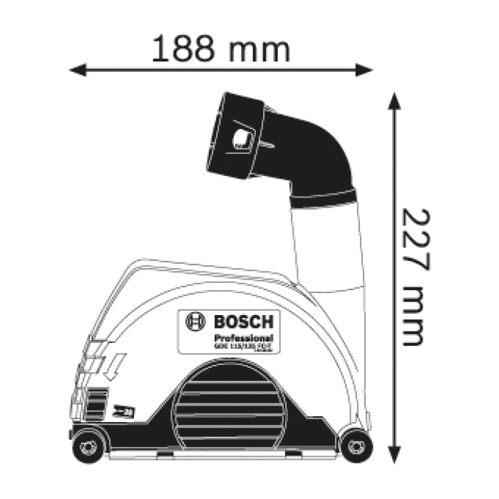 Кожух для отвода пыли Bosch GDE 115/125 FC-T Professional
