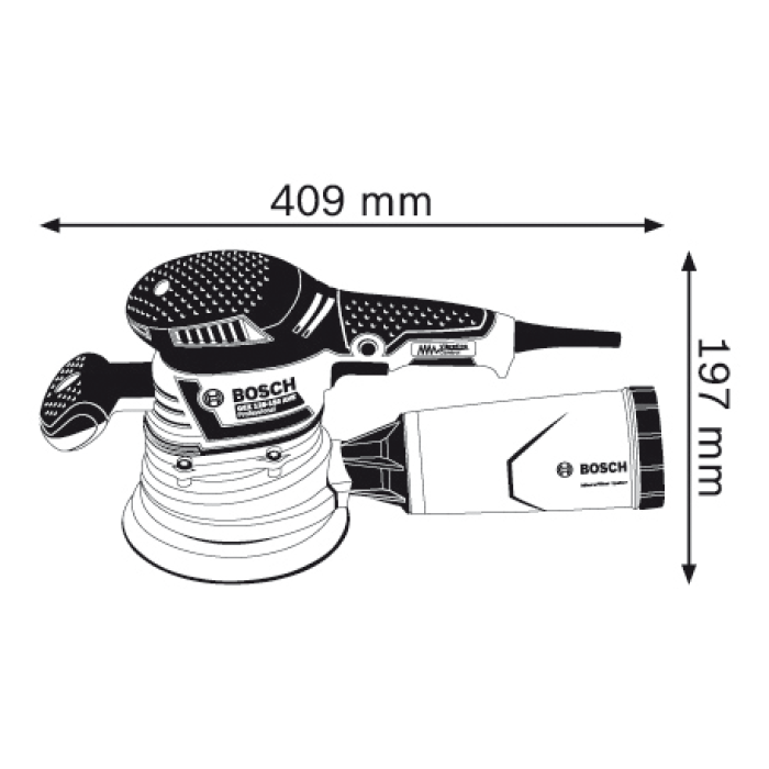 Ексцентрикова шліфувальна машина Bosch GEX 125-150 AVE Professional (Коробка) (060137B102)