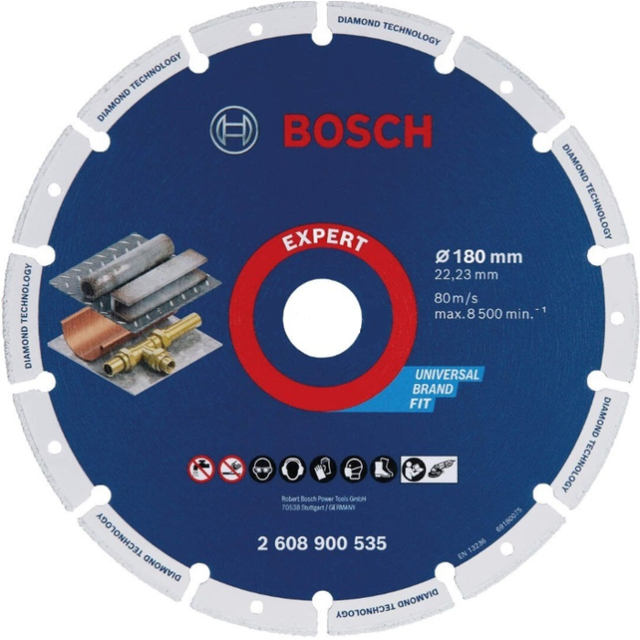 Алмазный отрезной круг по металлу Bosch Expert for Metal 180x22.23 мм (2608900535)