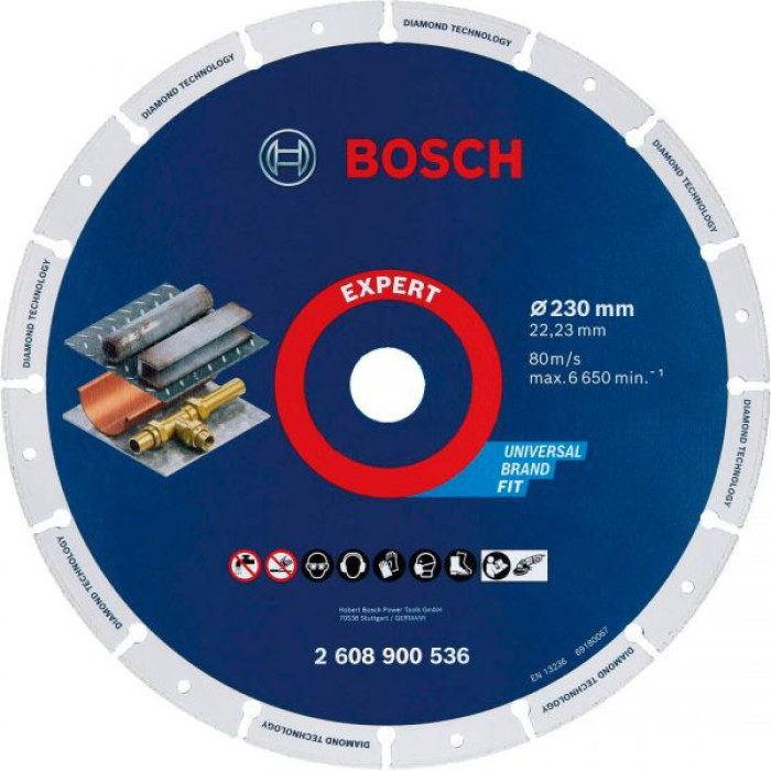 Алмазный отрезной круг по металлу Bosch Diamond Metal Wheel 230x22.23 мм (2608900536)