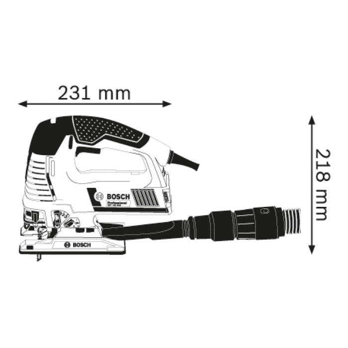 Електролобзик Bosch GST 160 BCE Professional (L-Boxx) (0601518000)