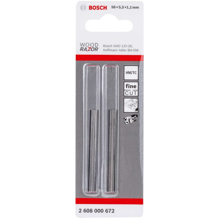 Ніж для рубанка, Bosch 56 мм (2608000672)