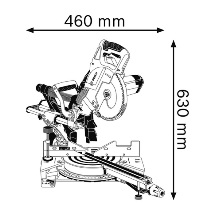 Пила торцювальна Bosch GCM 8 SJL Professional (0601B19100)