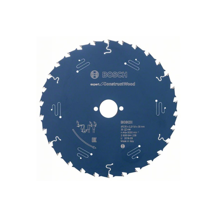 Пильный диск Bosch Expert for Construct Wood, 230x30x2.2/1.6 мм, 30T (2608644338)