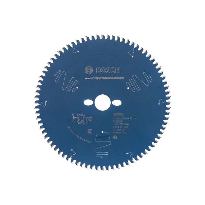 Пильный диск Bosch Expert for High Pressure Laminate 254x30 мм, 2.8/1.8 мм, 80T (2608644360)