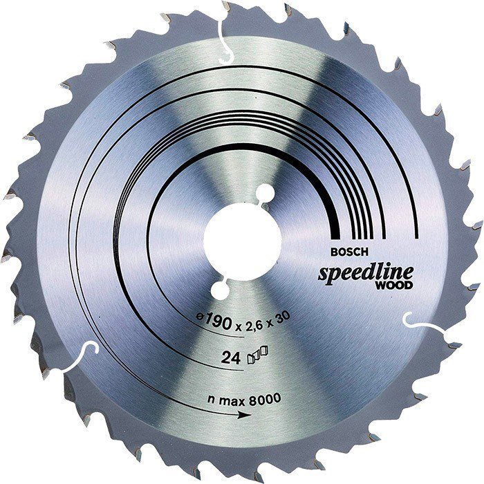 Пильный диск Bosch Speedline Wood 190х30 мм 24T (2608640801)