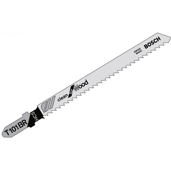 Пилка для лобзика Bosch по дереву T 101BR, 2.5×100 мм, 25 шт. (2608633623)