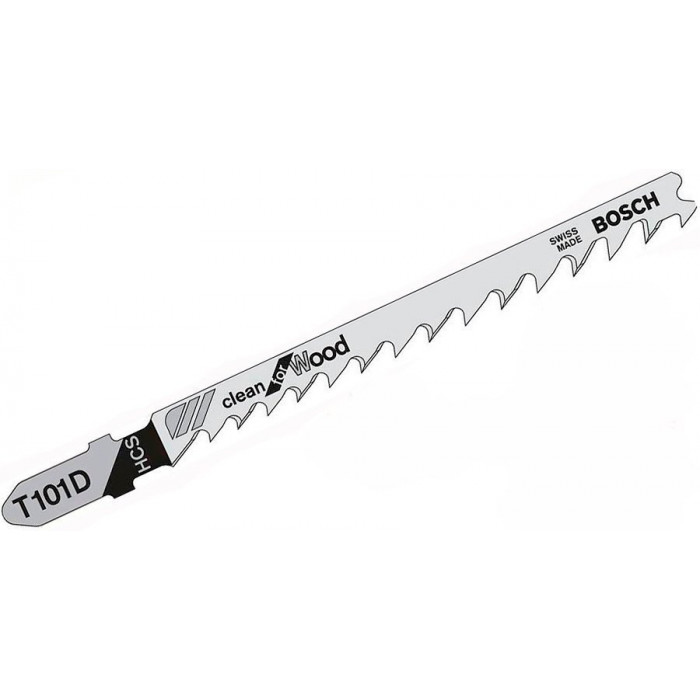 Пилка для лобзика Bosch по дереву T101D, 4-5.2×100 мм, 100 шт. (2608637877)