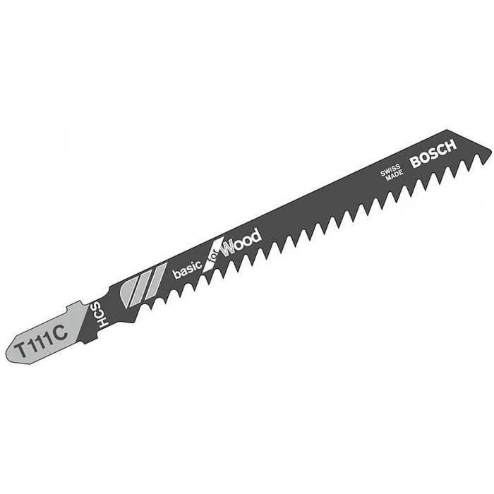 Пилка для лобзика Bosch по дереву T 111 C, 3×100 мм, 100 шт. (2608637878)