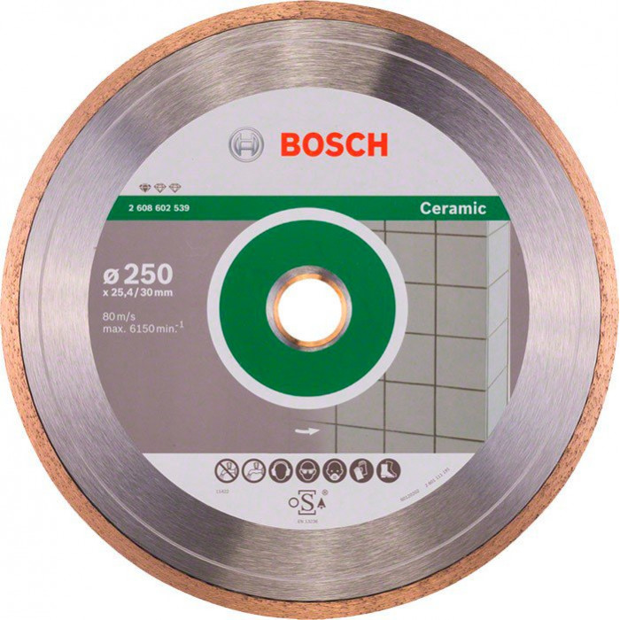 Алмазный круг Bosch Professional for Ceramic, 250x25.4x1.6 мм (2608602539)