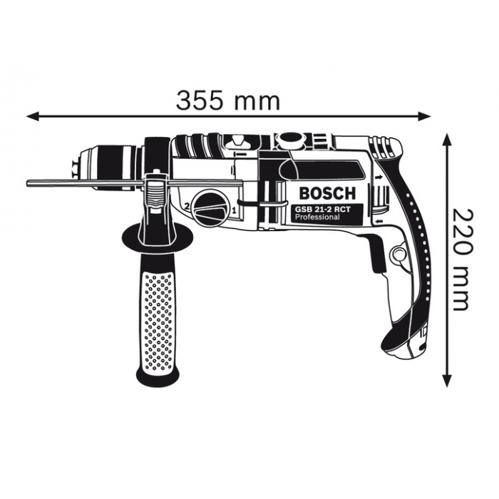 Дрель ударная Bosch GSB 21-2 RCT Professional (060119C700)