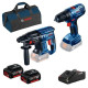 Набір акумуляторних інструментів: перфоратор Bosch Professional GBH 180-LI, шуруповерт Bosch Professional GSR 180-LI, 2 АКБ GBA 18V 4.0Ah, ЗУ GAL 18V-40, Сумка (0615990M31)