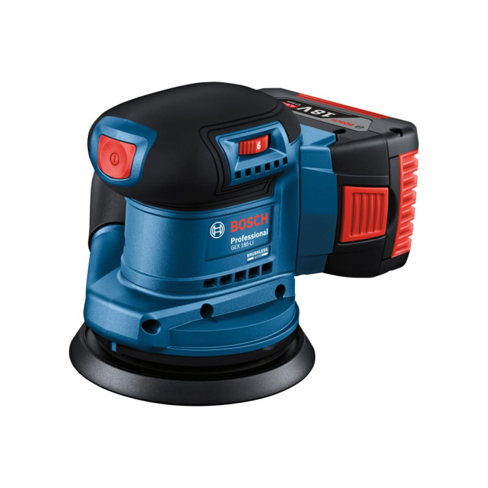 Акумуляторна ексцентрикова шліфувальна машина Bosch Professional GEX 185-LI (06013A5021)