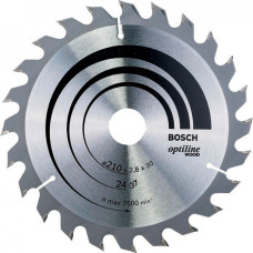 Пильный диск по дереву Bosch Optiline Wood 210×30 мм, 24 ATB (2608640621)