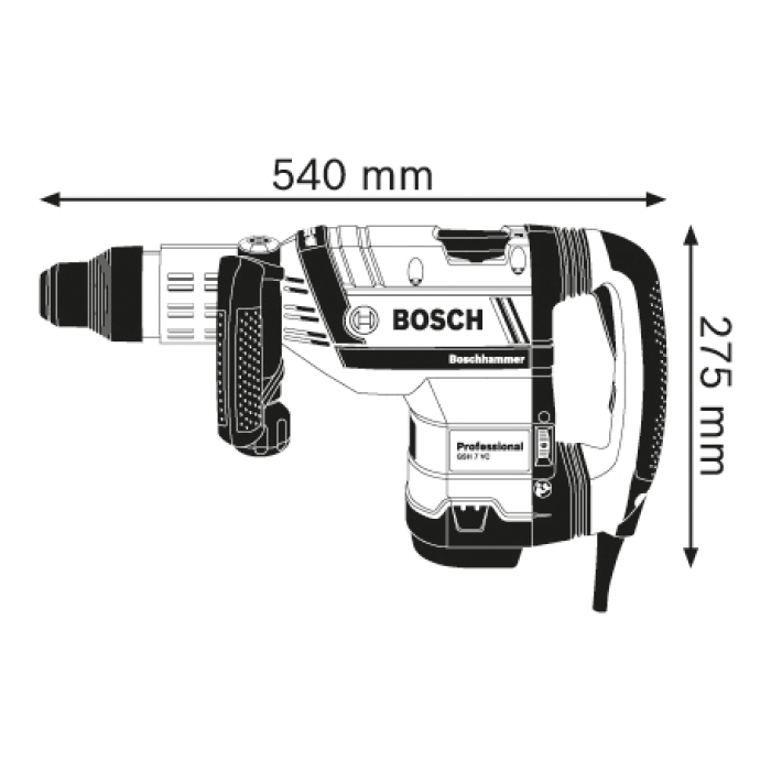 Відбійний молоток Bosch GSH 7 VC Professional (0611322000)