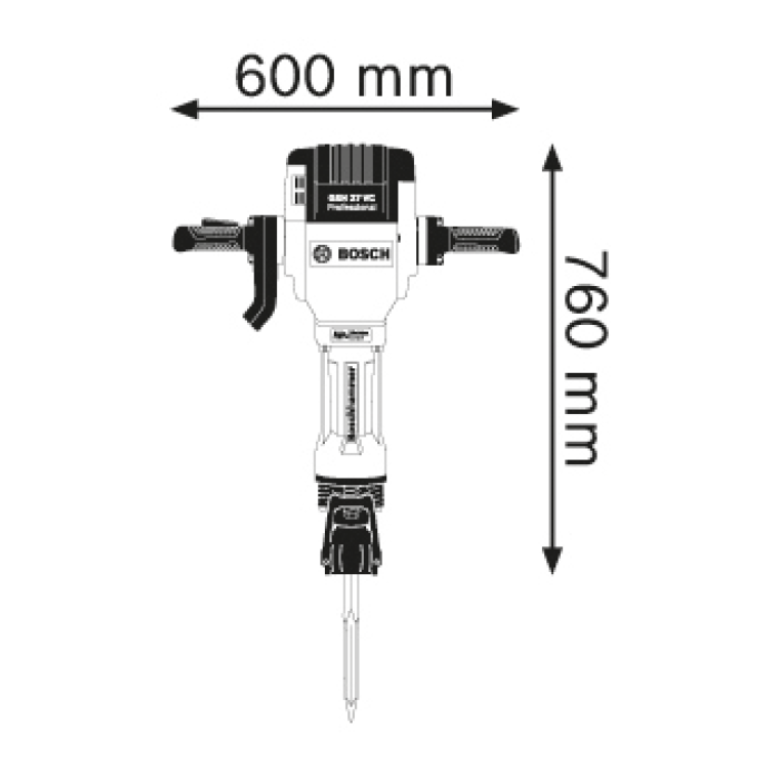 Відбійний молоток Bosch GSH 27 VC Professional (061130A000)