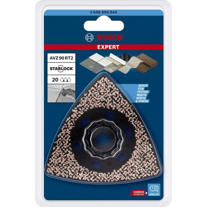 Шлифовальное полотно Bosch Expert Starlock Multimaterial AVZ90RT2, 90 мм (2608900045)