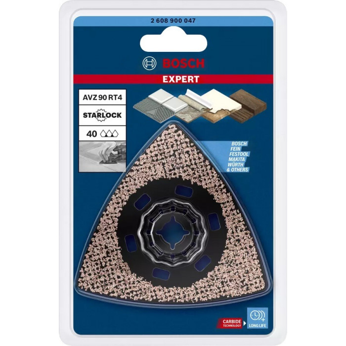 Шлифовальное полотно Bosch Expert Starlock Multimaterial AVZ90RT4, 90 мм (2608900047)