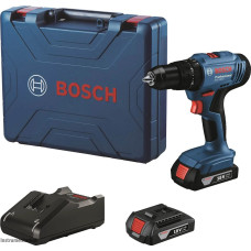 Акумуляторний ударний шуруповерт Bosch Professional GSB 183-LI з 2 акб GBA 18V 2 Ah та з/в GAL 18V-20, в кейсі (06019K9100)