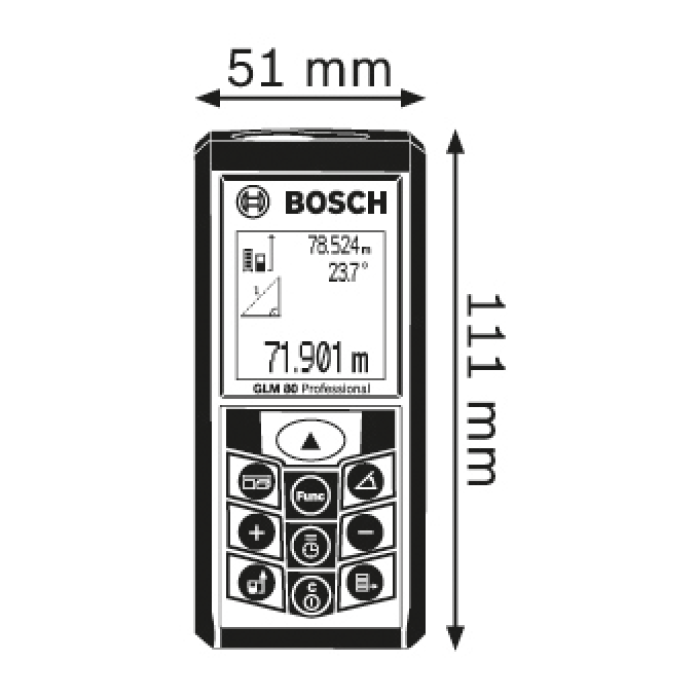 Лазерный дальномер Bosch GLM 80 Professional