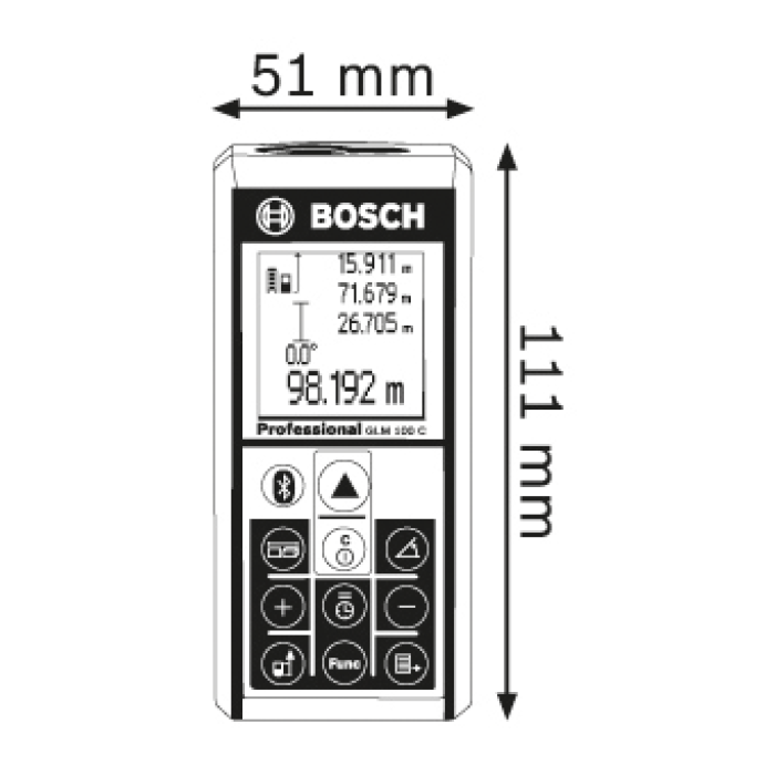 Лазерный дальномер Bosch GLM 100 C Professional