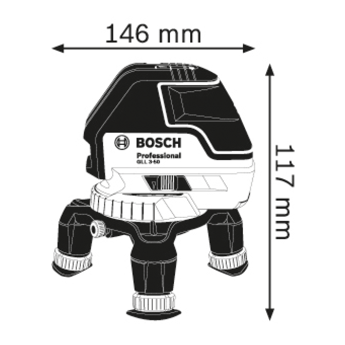 Нивелир лазерный Bosch GLL 3-50 Professional с вкладкой под L-BOXX (0601063800)