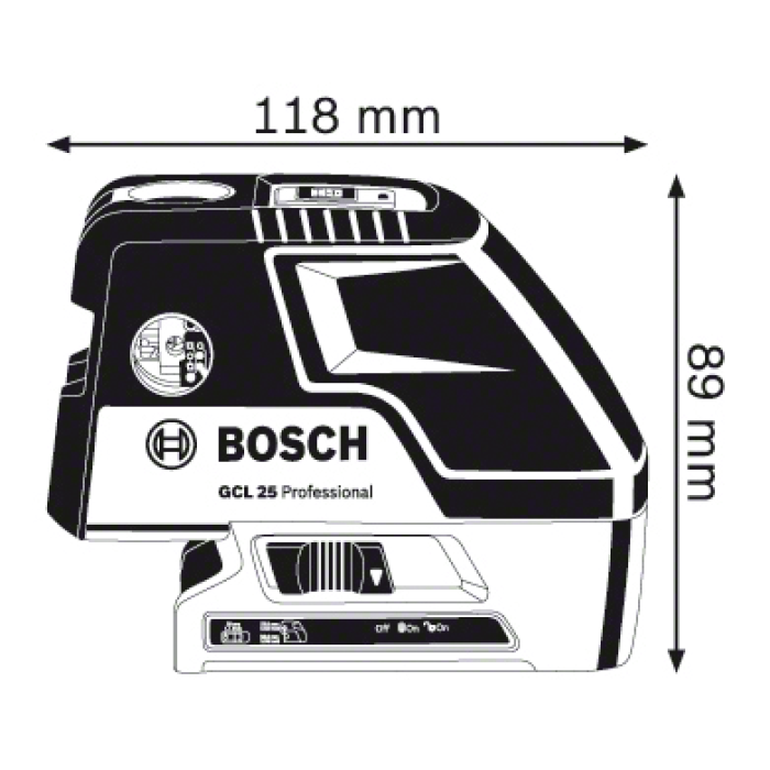 Нивелир лазерный, точечный Bosch GCL 25 Professional