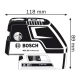 Нивелир лазерный, точечный Bosch GCL 25 Professional