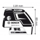 Нивелир лазерный, точечный Bosch GCL 25 Professional, BM1 (новый), L-Boxx