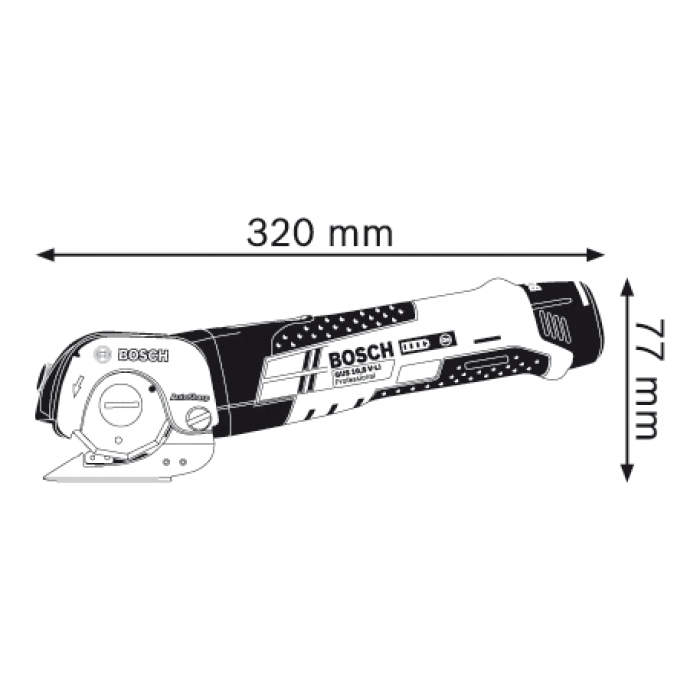 Аккумуляторные универсальные ножницы Bosch GUS 12V-300 (каркас)
