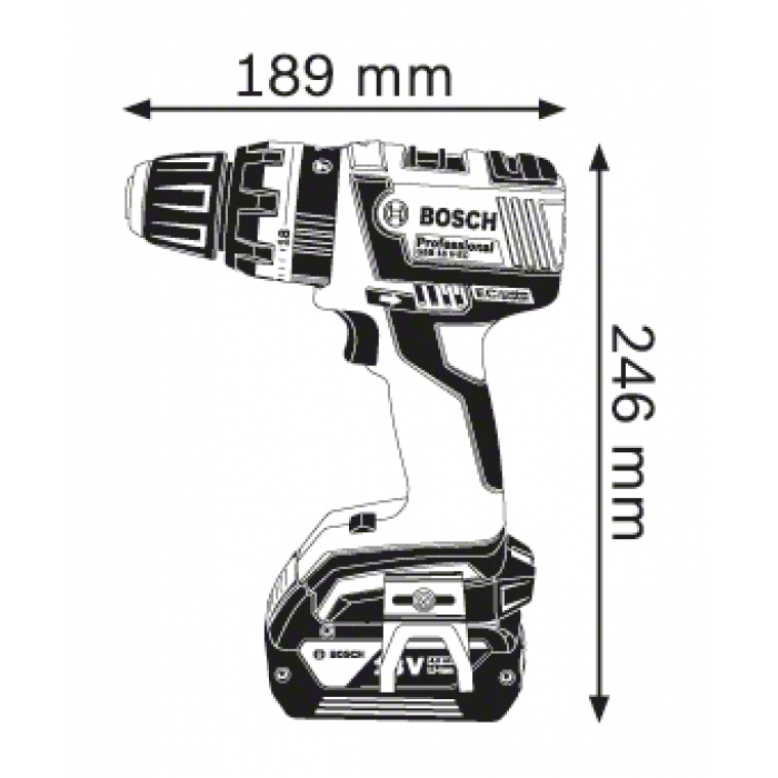 Акумуляторний ударний шуруповерт Bosch GSB 18 V-EC Professional L-Boxx (06019E9101)