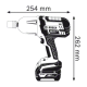 Акумуляторний ударний гайковерт Bosch GDS 18 V-LI HT Professional (каркас) (06019B1300)