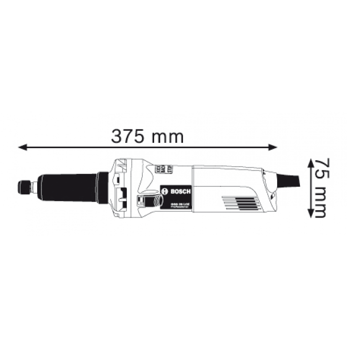 Пряма шліфувальна машина Bosch GGS 28 LC Professional (0601221000)